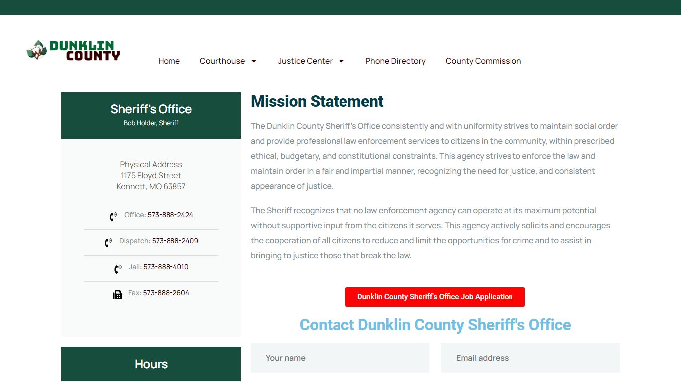 Dunklin County Sheriff's Office | Dunklin County, MO
